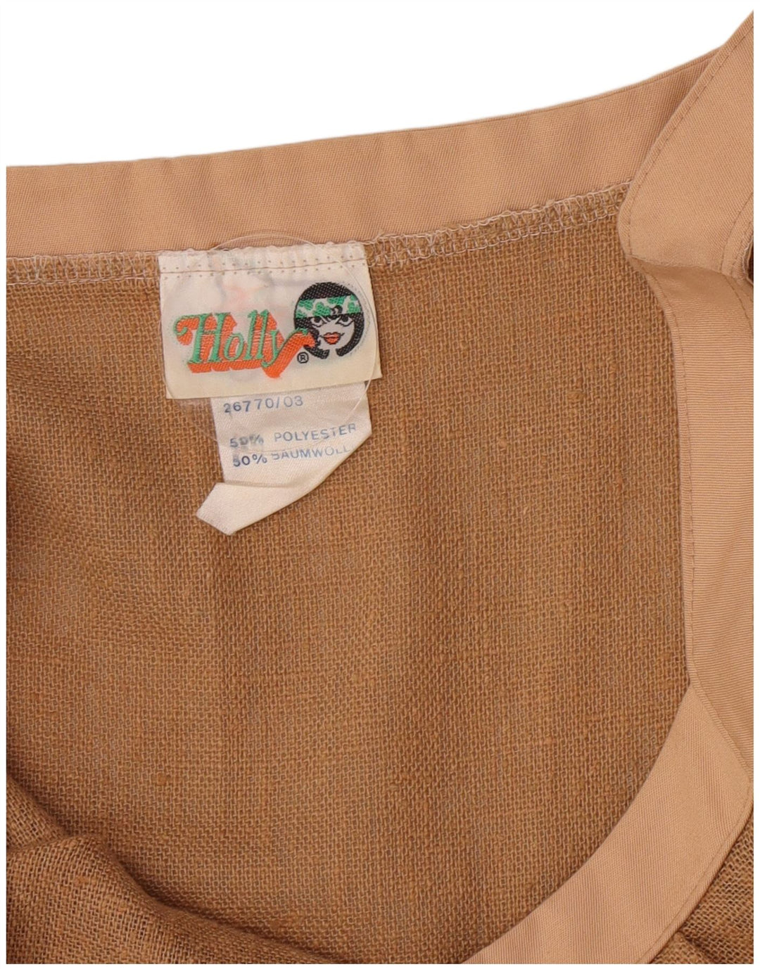 Vintage underkjole til kvinder EU 38 Medium Beige Polyester