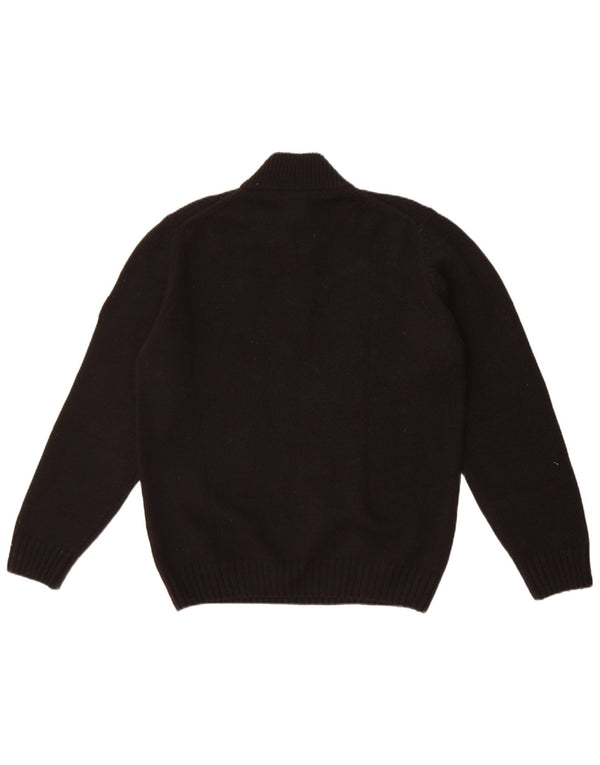 Murphy & Nye Mens Sailmakers Zip Neck Jumper Sweater Medium Black Wool