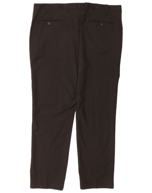 Marks & Spencer Herre Regular Fit Suit Bukser W40 L31 Sort polyester