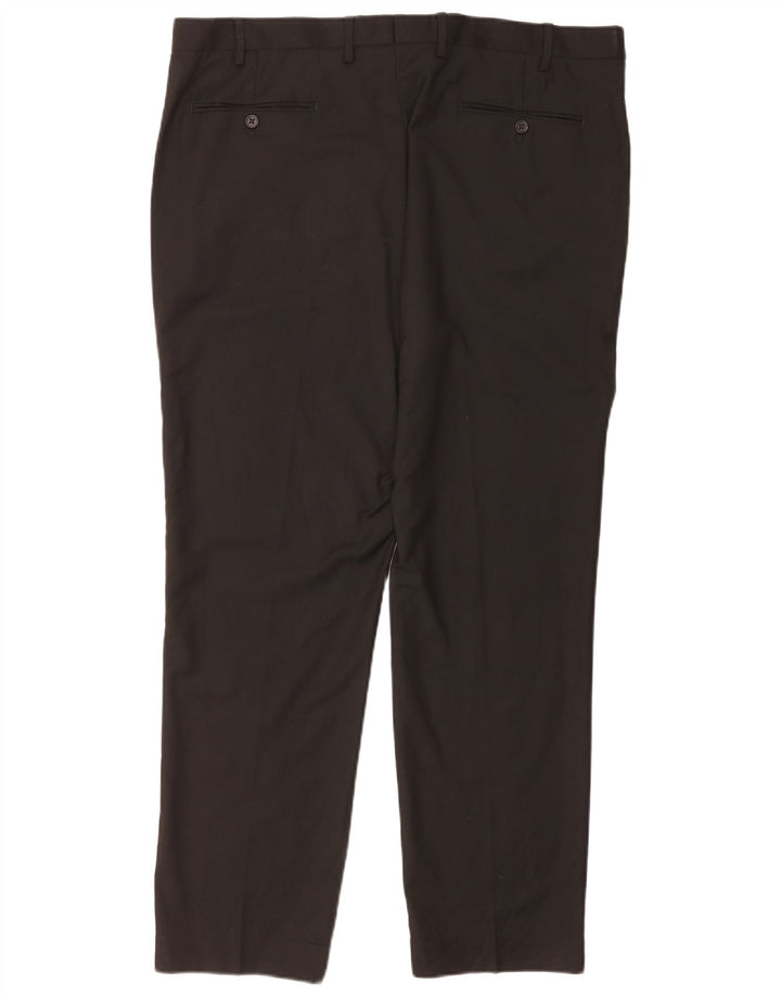 Marks & Spencer Herre Regular Fit Suit Bukser W40 L31 Sort polyester