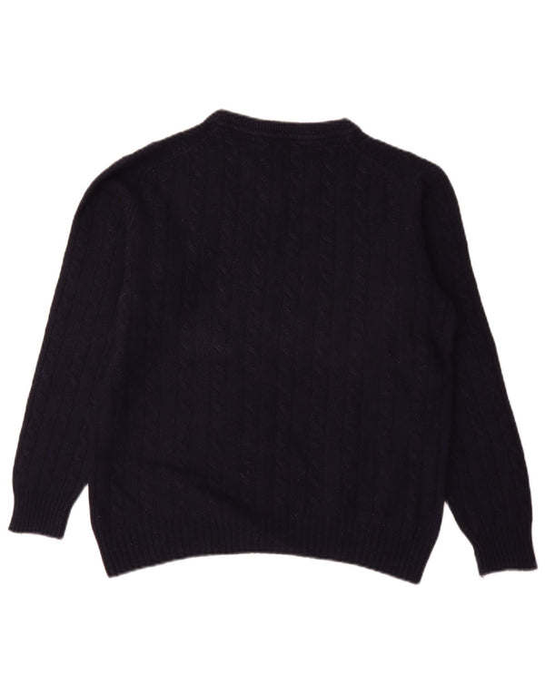 Besætningstøj Dame Oversized V-hals sweater UK 10 Small Navy Blue