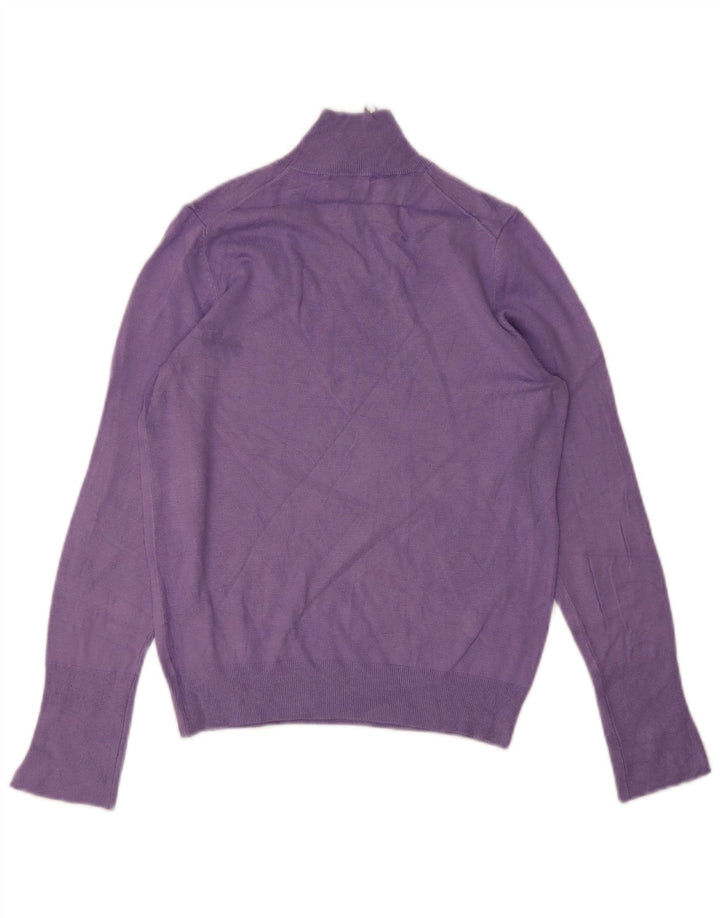 Zara Dame Turtle Neck Jumper Sweater UK 12 Medium Purple