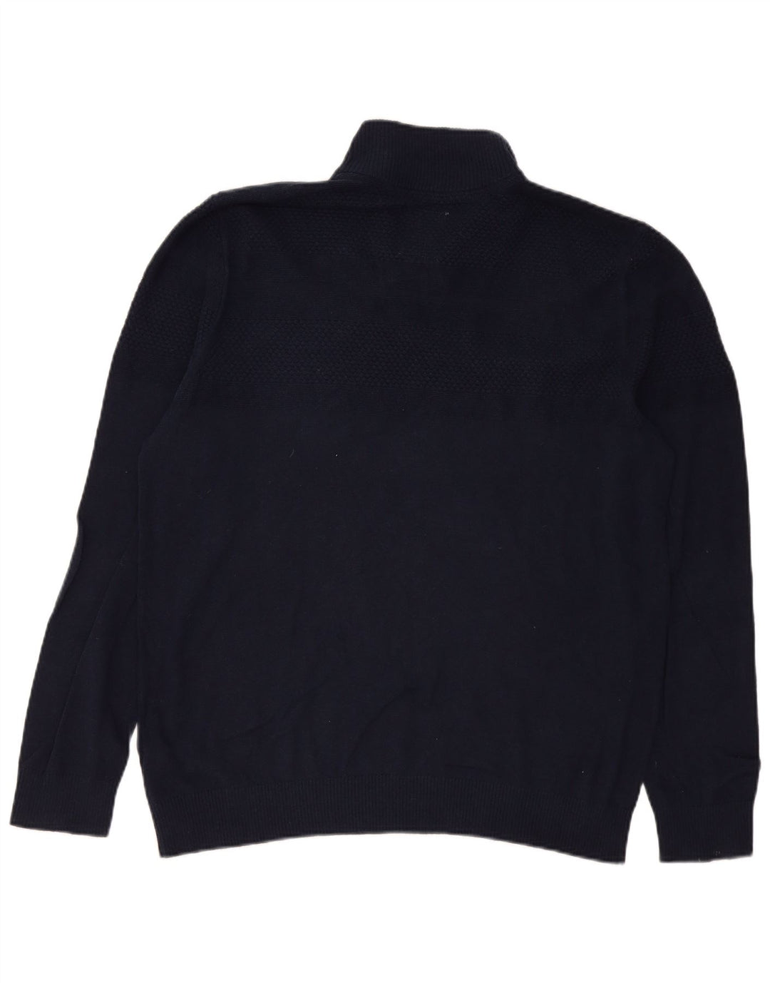 Fat Face Herre Zip Neck Jumper Sweater XL Navy Blue Bomuld