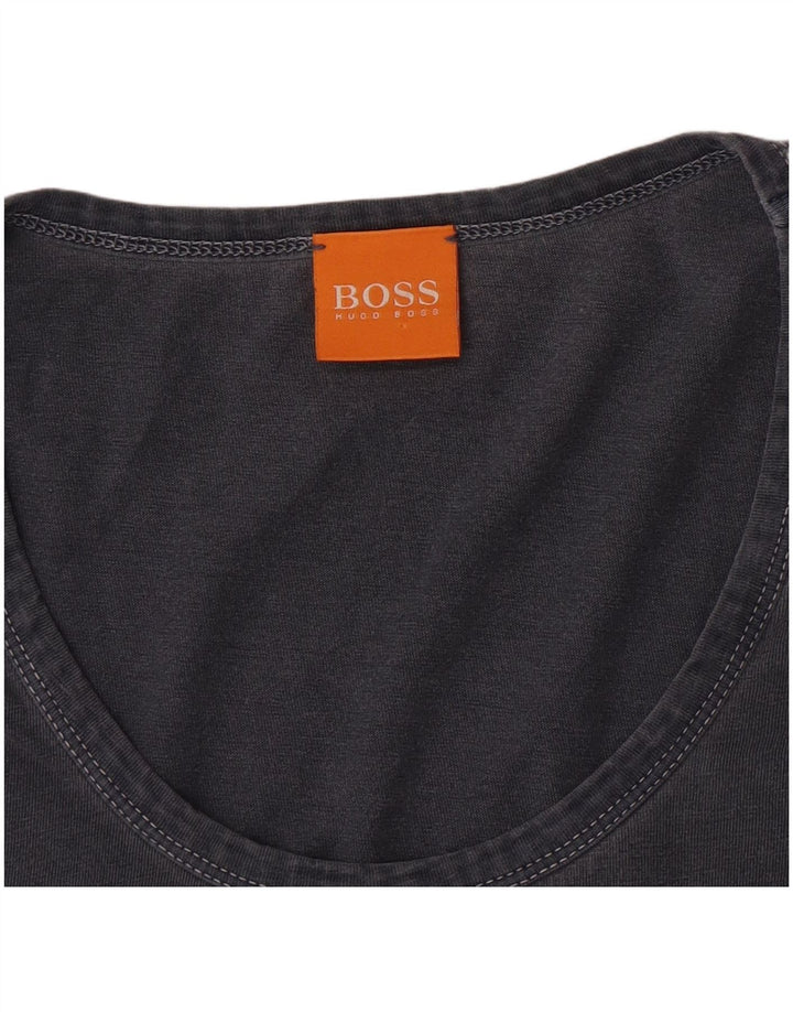 Hugo Boss Herre T-Shirt Top Lille Grå