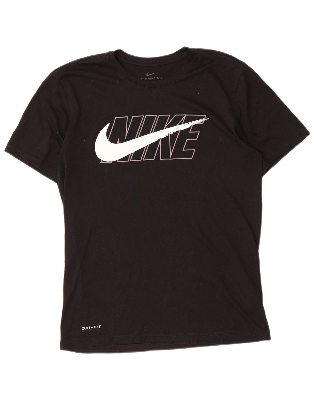 Nike Herre Dri Fit grafisk T-shirt top lille sort polyester