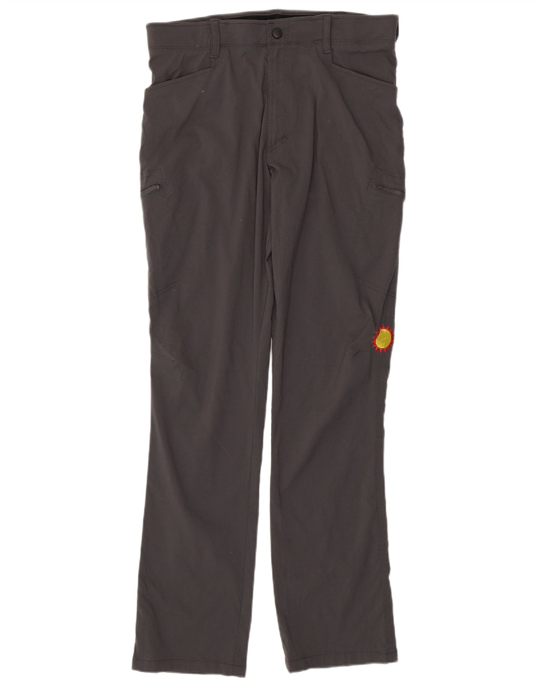 WRANGLER Straight Cargo bukser til mænd W34 L34 Grå nylon