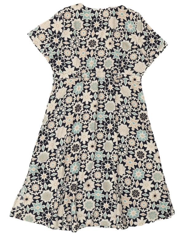 White Stuff Womens Shirt Dress UK 16 Large Navy Blue Geometric