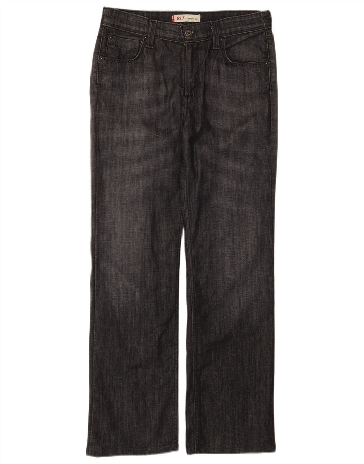 Levi's Dame 627 Straight Jeans W30 L29 Grå Bomuld