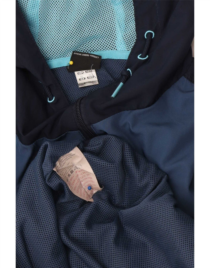 Umbro Regnjakke med hætte til mænd UK 42 XL Marineblå Colourblock Polyester