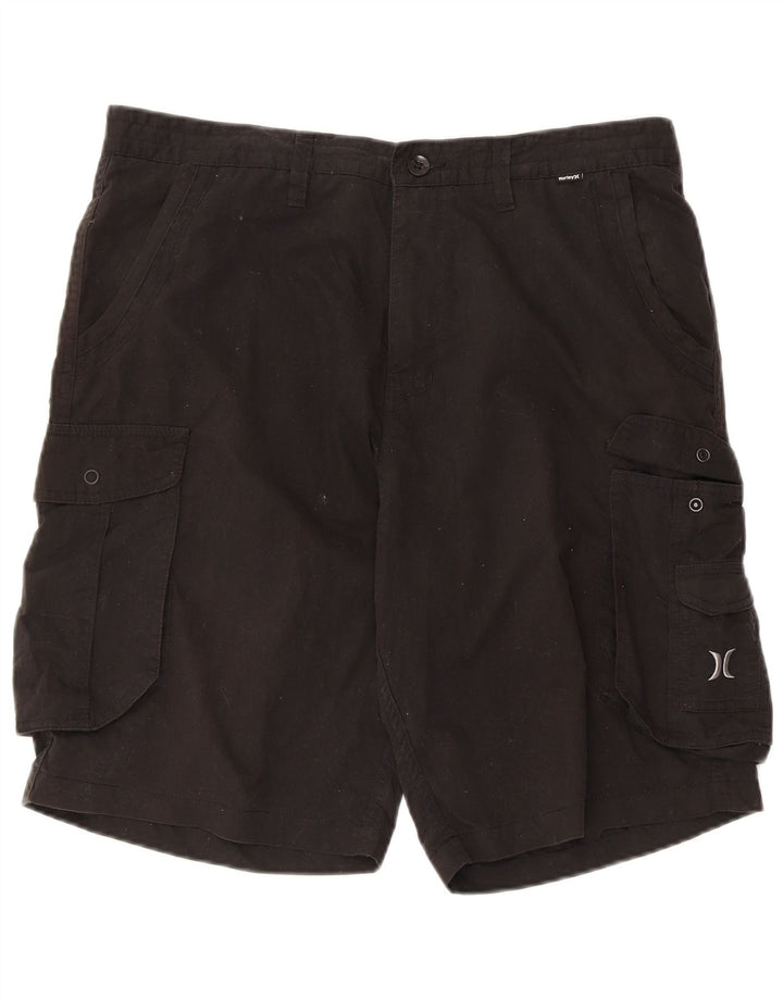 Hurley Herre Cargo Shorts W34 Stor sort bomuld
