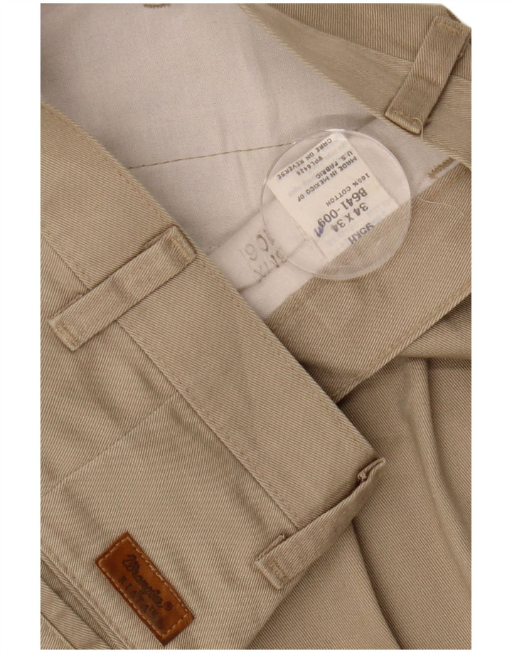 WRANGLER Herre Pegged Chino Bukser W34 L34 Beige Bomuld