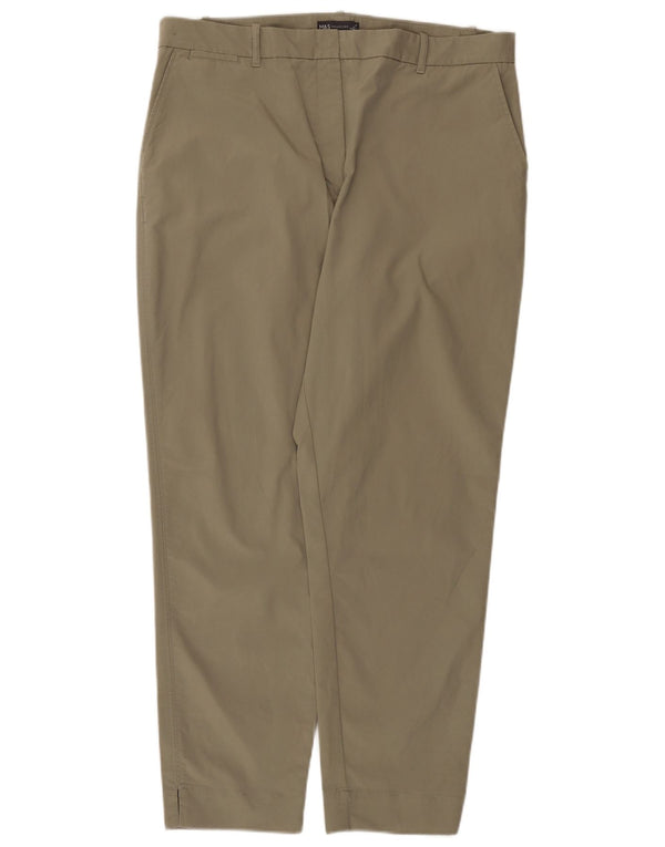 Marks & Spencer koniske Chinobukser til kvinder UK 18 XL W38 L29 Khaki Bomuld