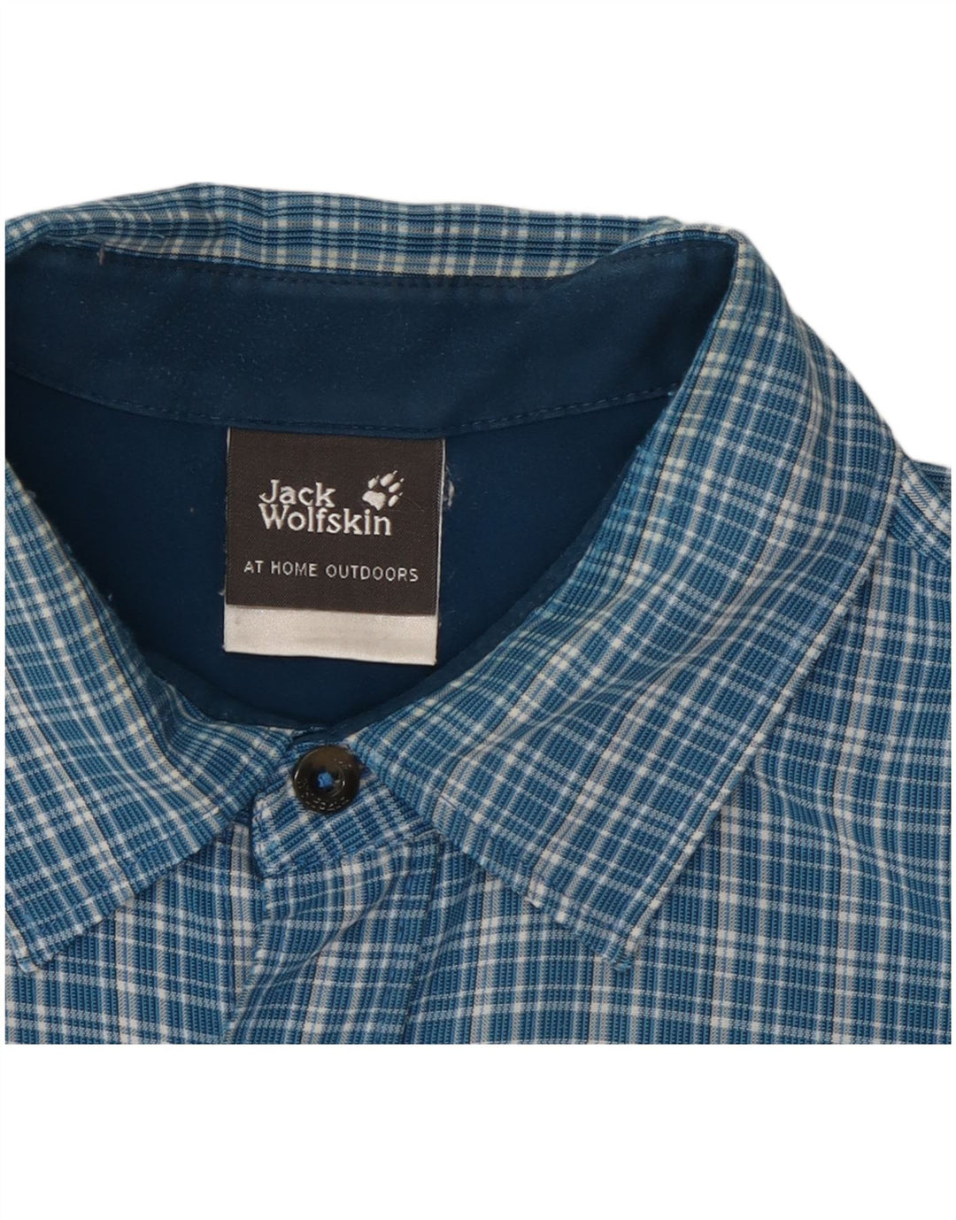 Jack Wolfskin Herre Flannel Shirt UK 36/38 Medium Blue Check
