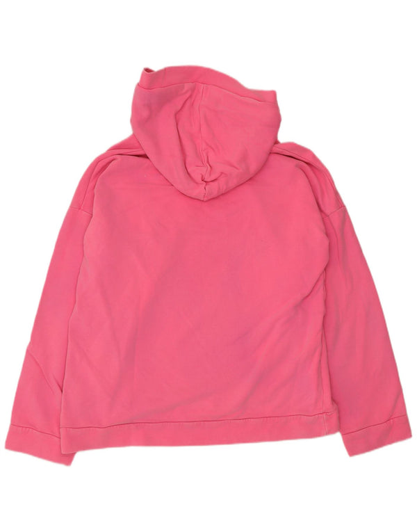 Trussardi Jeans Dame Grafisk Oversized Hoodie Jumper UK 14 Medium Pink