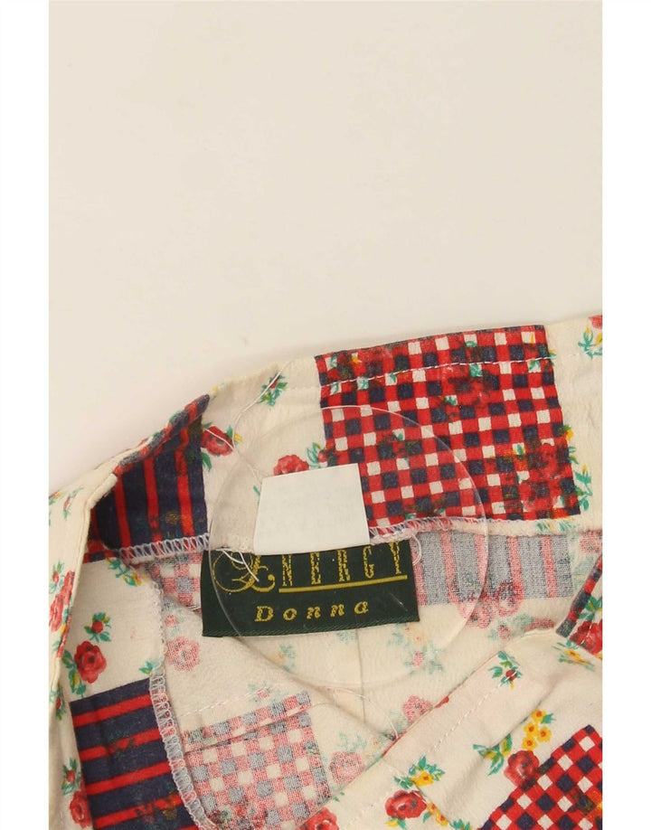 Vintage kvinders blyantnederdel Small W26 Multicolored Patchwork Bomuld