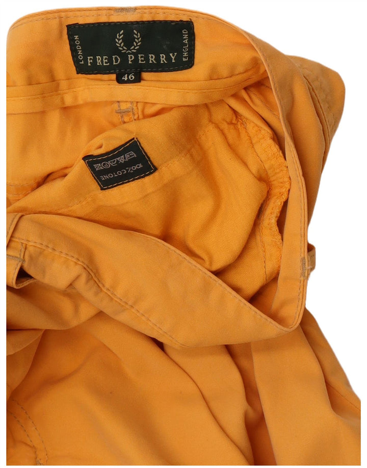 Fred Perry Herre Casual Shorts IT 46 Small W32 Yellow Cotton