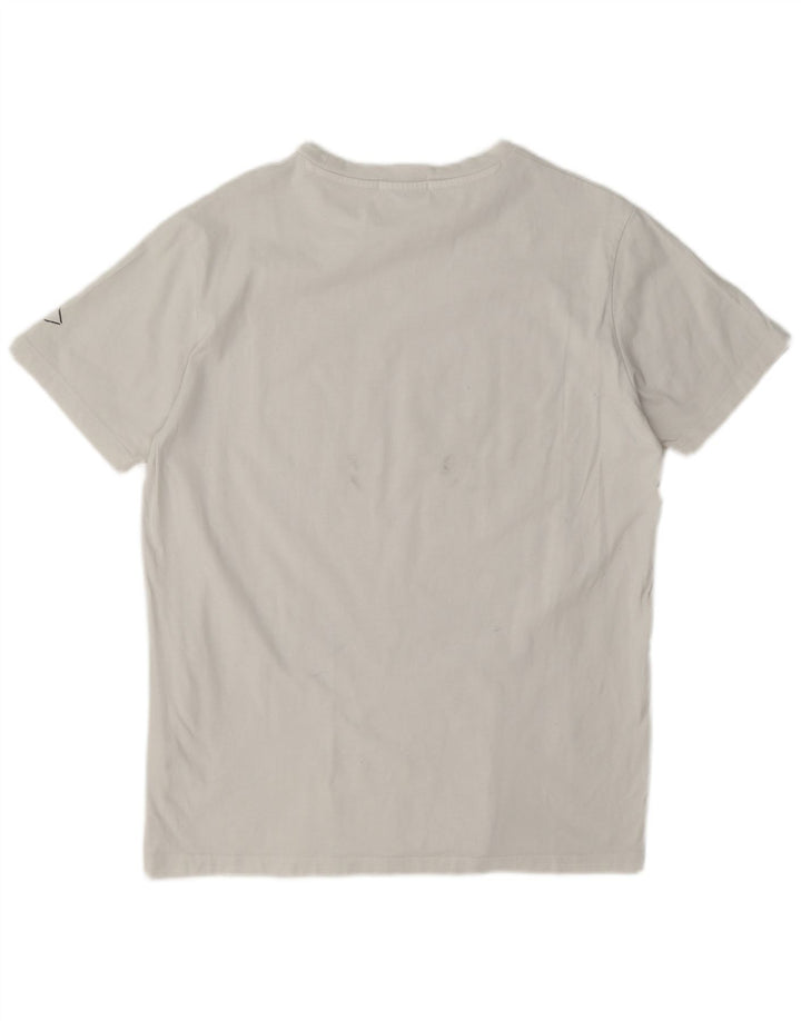 Replay Herre Grafisk T-Shirt Top Stor Hvid Bomuld