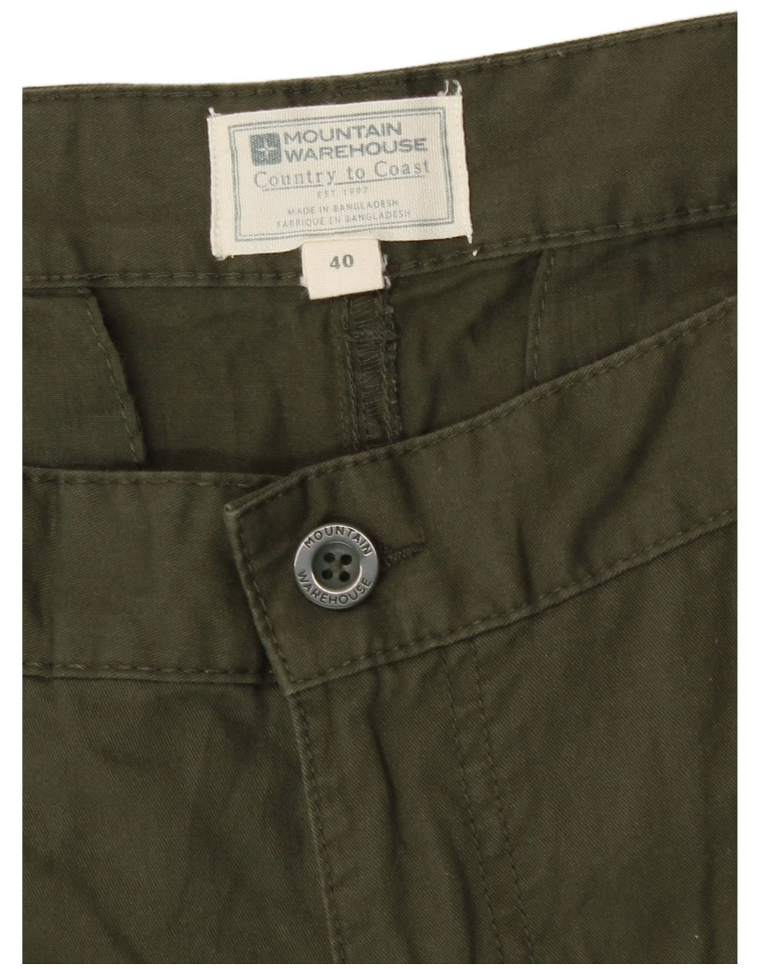 Mountain Warehouse Herre Cargo Shorts W40 XL Khaki Bomuld