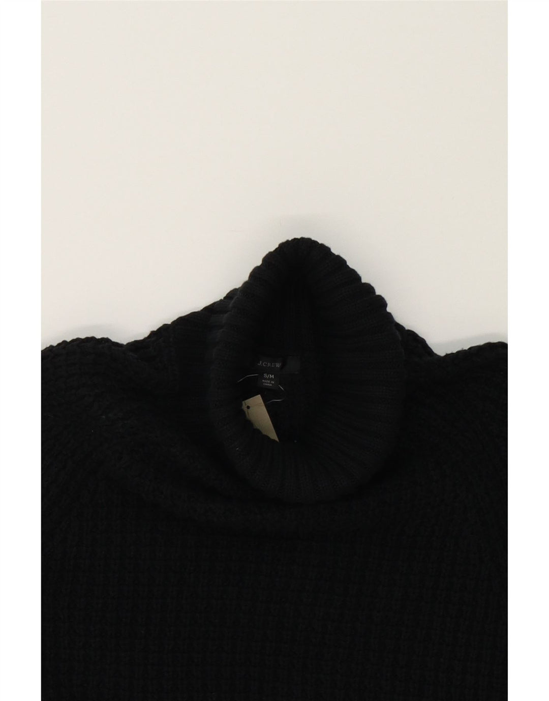 J. CREW Womens Oversized Roll Neck Jumper Sweater UK 14 Medium Black Vintage J. Crew and Second-Hand J. Crew from Messina Hembry 