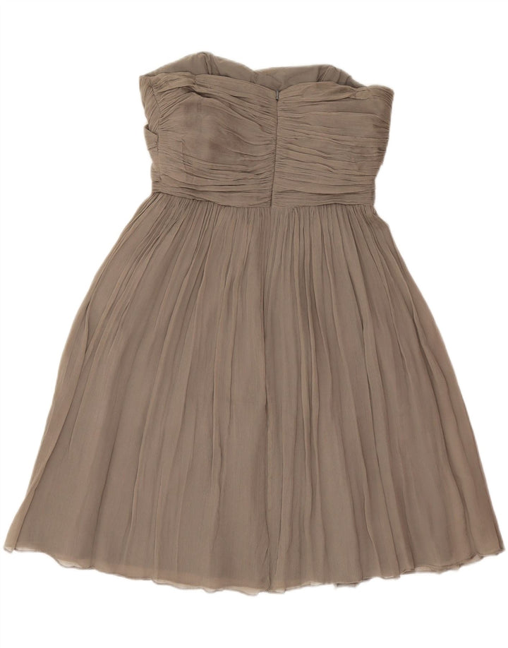 J. CREW Womens Strapless Dress US 6 Medium Grey Silk Vintage J. Crew and Second-Hand J. Crew from Messina Hembry 