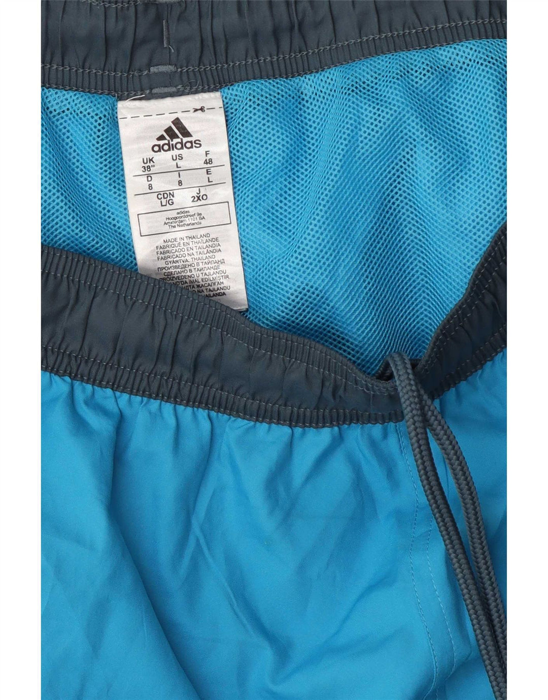 Adidas Herre grafiske sportsshorts Store blå farveblok polyester