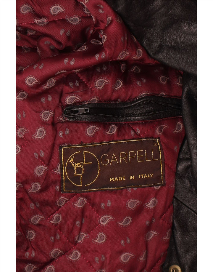 Vintage herre læder dobbeltradet bikerjakke UK 38 Medium Black Biker