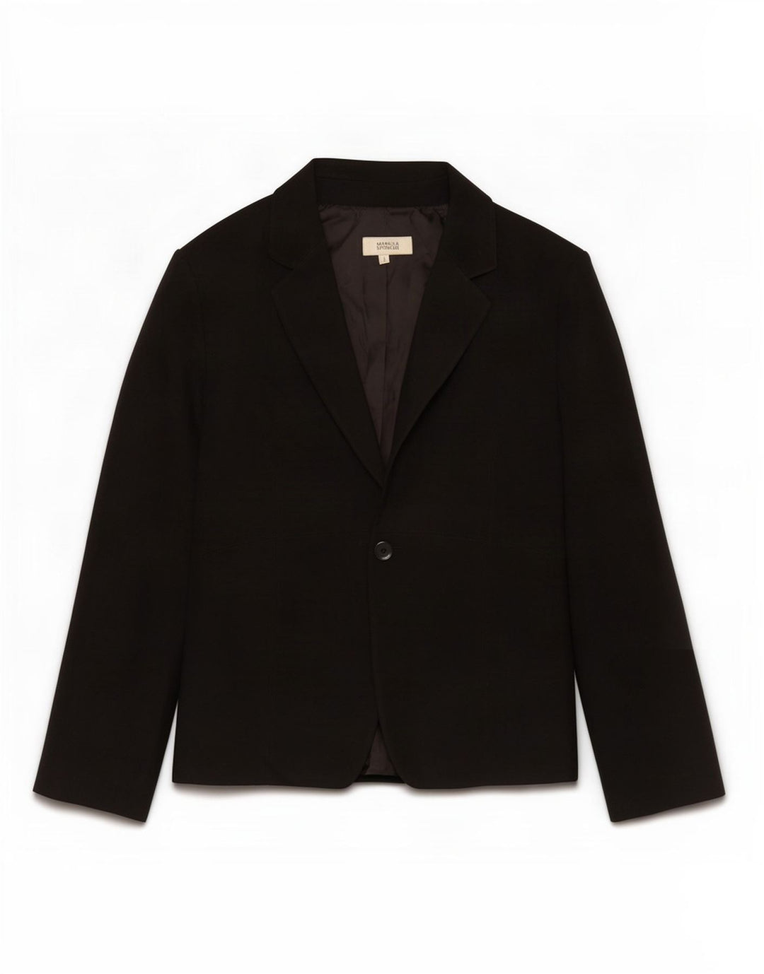 Marks & Spencer Dame 1-knaps blazerjakke UK 12 Medium Sort Polyester