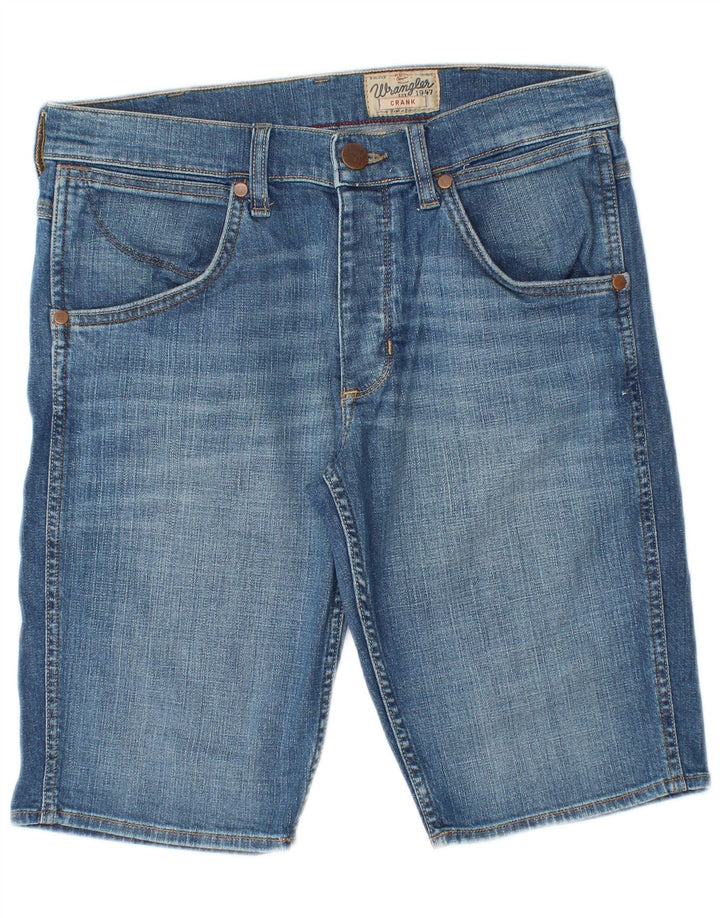 Wrangler Herre Crank Denim Shorts W31 Medium Blue Cotton