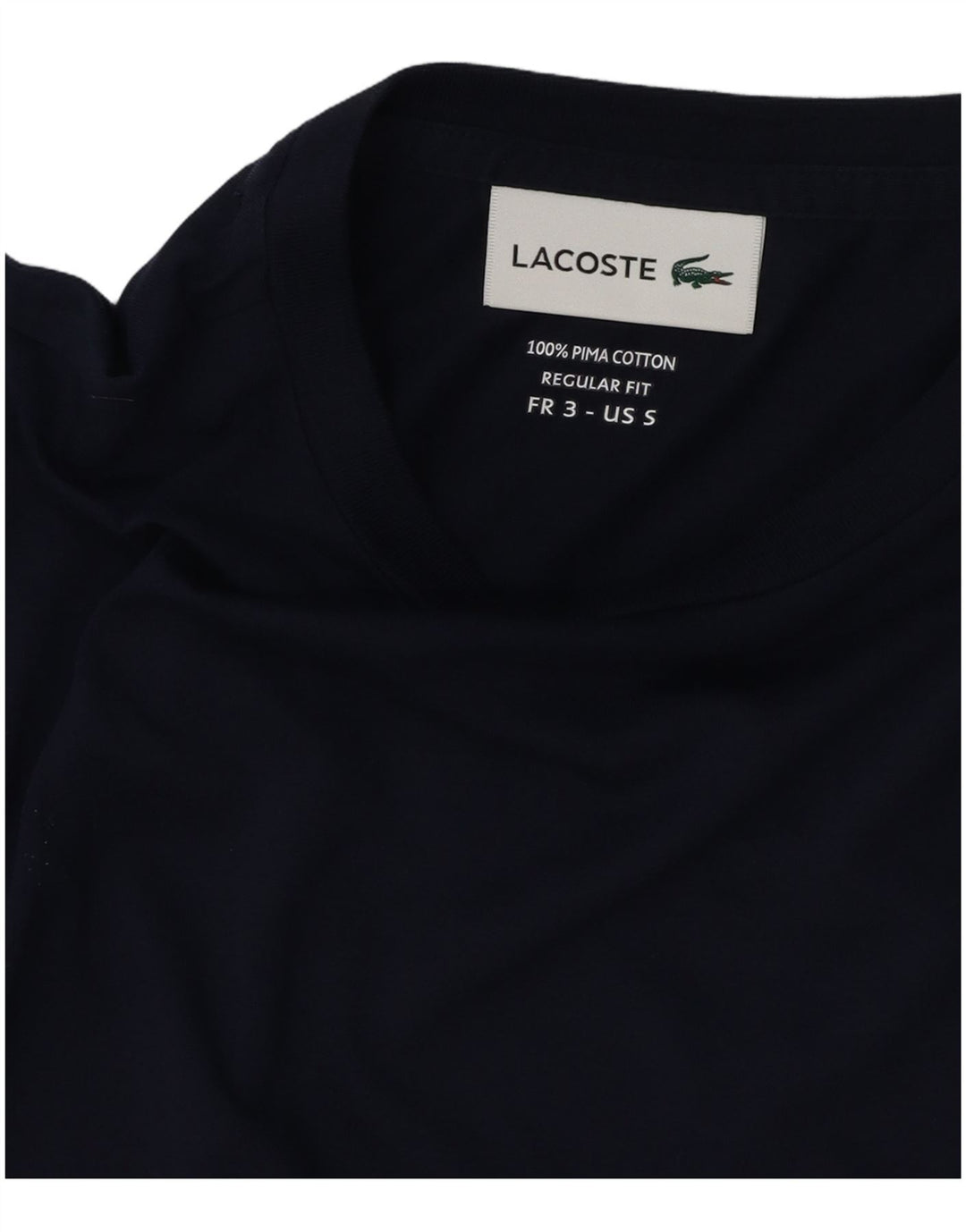 Lacoste Herre Regular Fit T-shirt Top størrelse 3 Lille marineblå bomuld