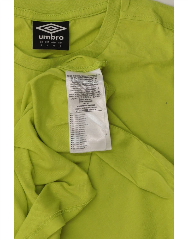 Umbro Herre Grafisk T-Shirt Top Lille Grøn Bomuld