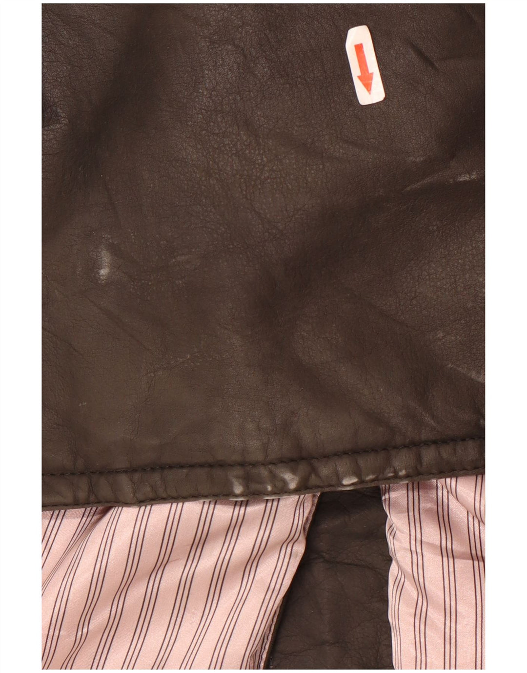 Vintage Herre Militær Læderfrakke IT 56 3XL Sort