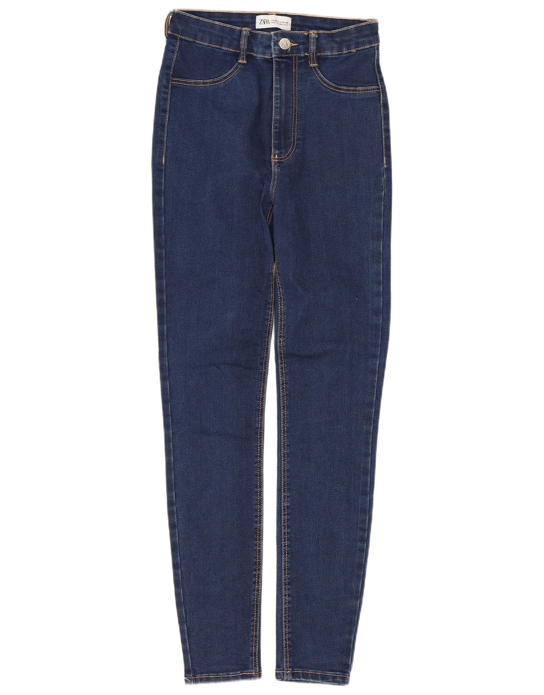 ZARA Dame Skinny Jeans EU 36 XS W26 L28 Marineblå