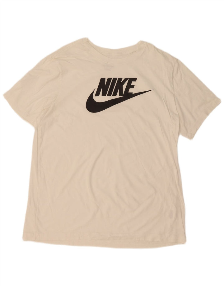 NIKE Mens Graphic T-Shirt Top XL White