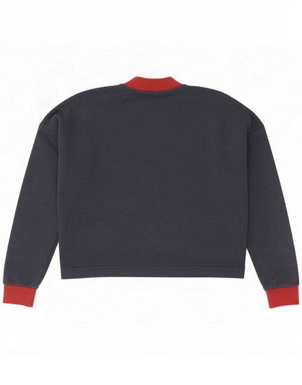 Adidas Graphic Sweatshirt Jumper UK 8/10 Small Navy Blue Colourblock