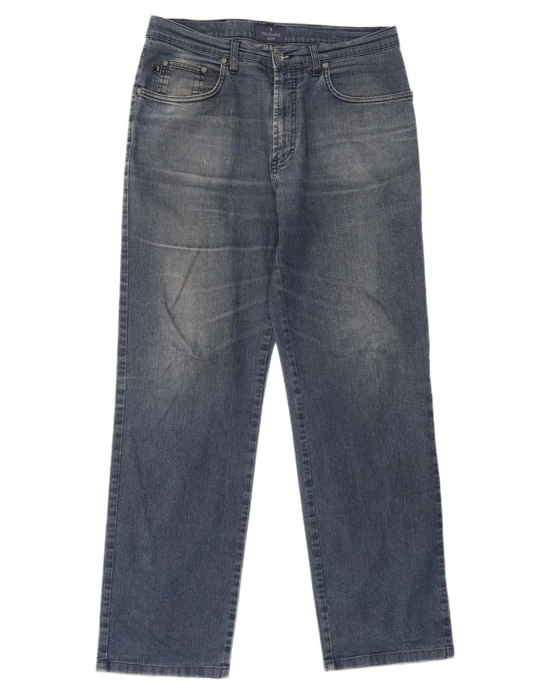 Trussardi Straight Jeans til mænd W34 L30 blå bomuld