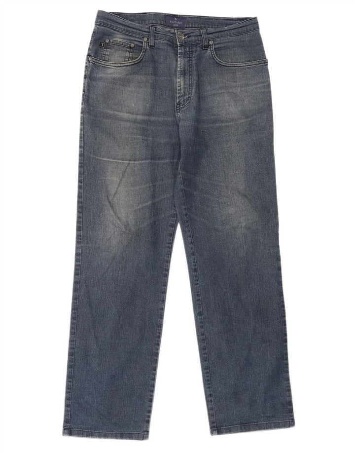 Trussardi Straight Jeans til mænd W34 L30 blå bomuld