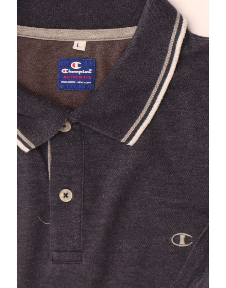 Champion Herre Polo Shirt Stor Grå Stribet