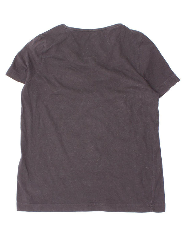 Adidas Boys T-Shirt Top 9-10 år Sort Colourblock Bomuld