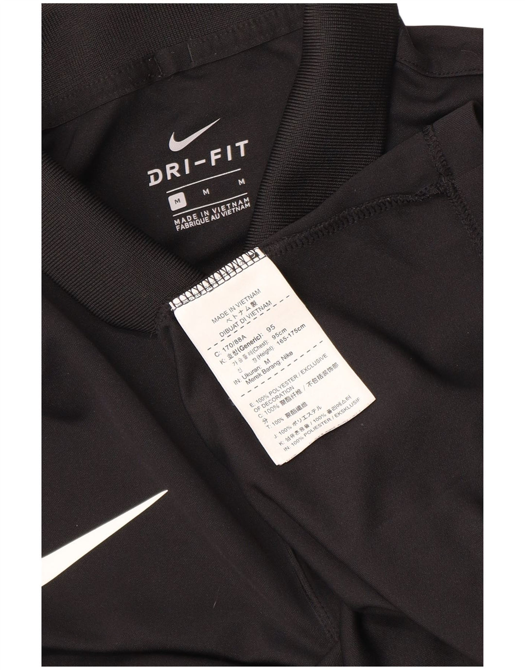 Nike grafisk poloshirt til mænd, medium sort polyester
