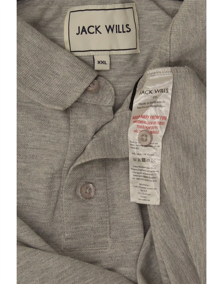 Jack Wills herre poloshirt 2XL grå bomuld