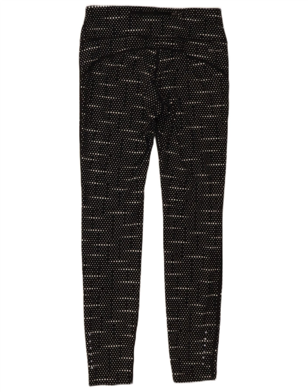Nike Dame Dri Fit Leggings UK 10 Small Black Spotted