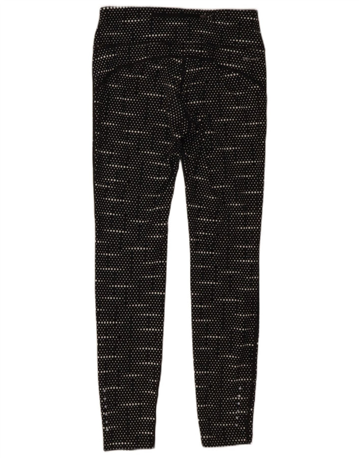 Nike Dame Dri Fit Leggings UK 10 Small Black Spotted