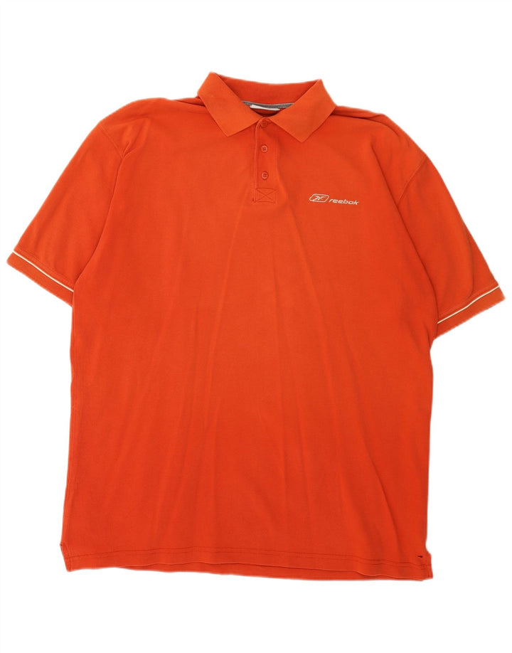 REEBOK Polo Shirt til mænd XL Orange Bomuld