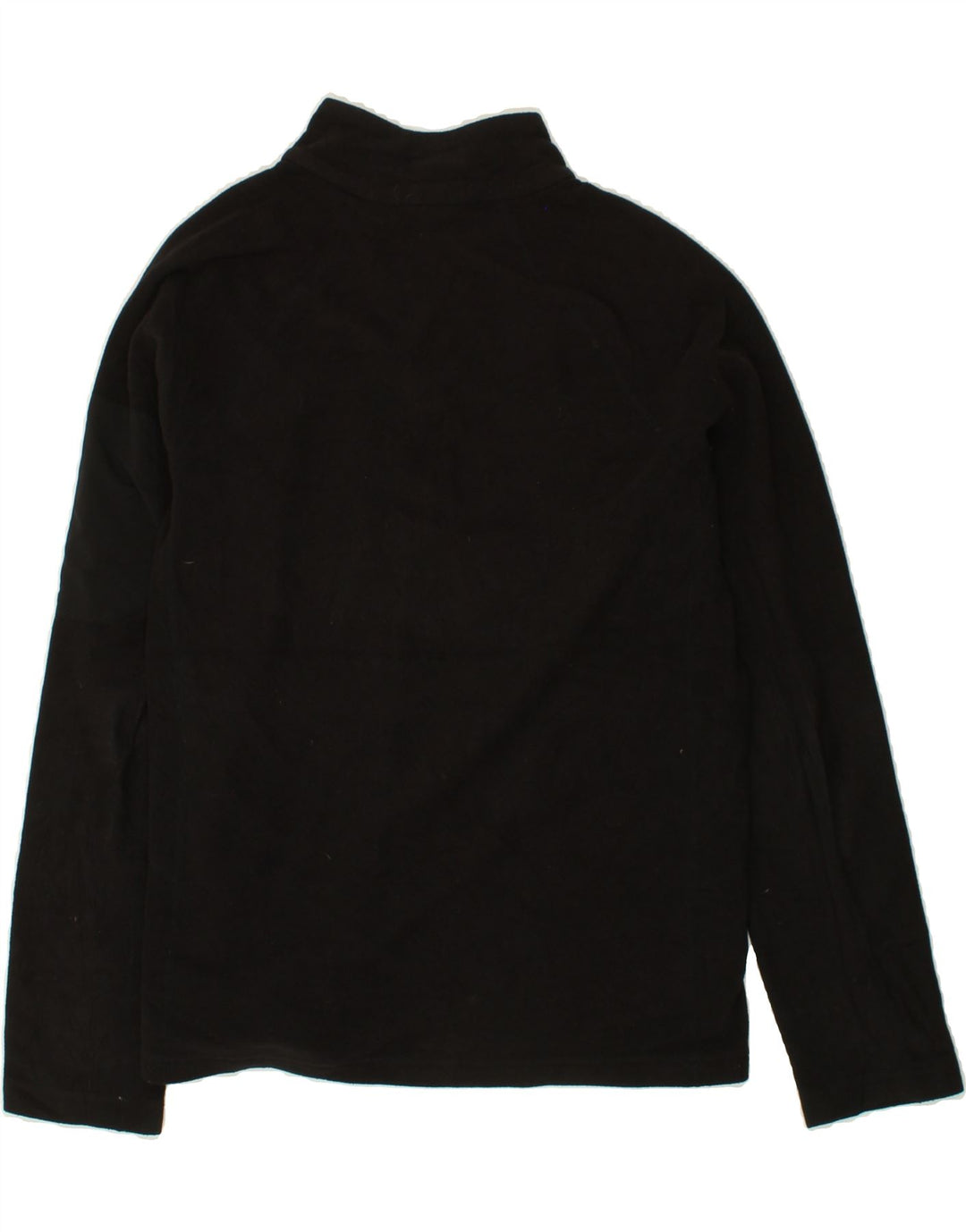 EDDIE BAUER Mens Zip Neck Fleece Jumper Medium Black Polyester Vintage Eddie Bauer and Second-Hand Eddie Bauer from Messina Hembry 