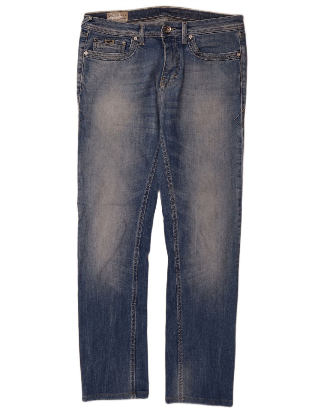 Gas Herre Slim Jeans W32 L32 Blå Bomuld