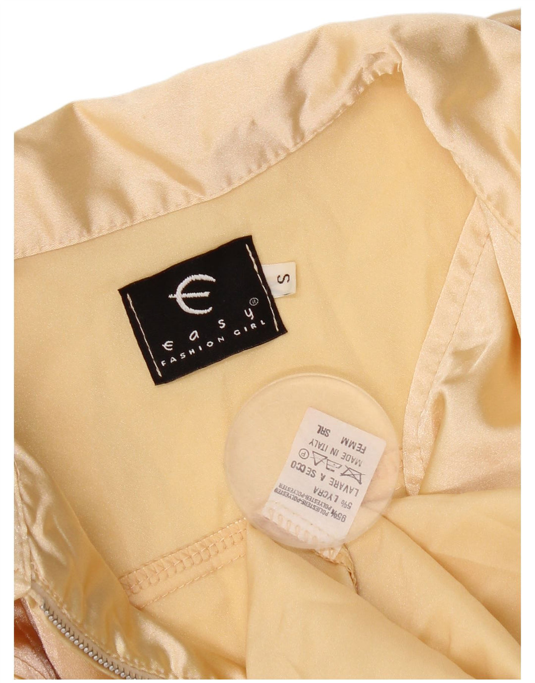 Easy Womens Crop kortærmet skjortebluse UK 10 Small Beige Polyester