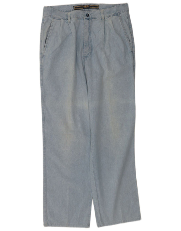 Corona Dame Højtaljede Lige Jeans W30 L30 Blå Bomuld