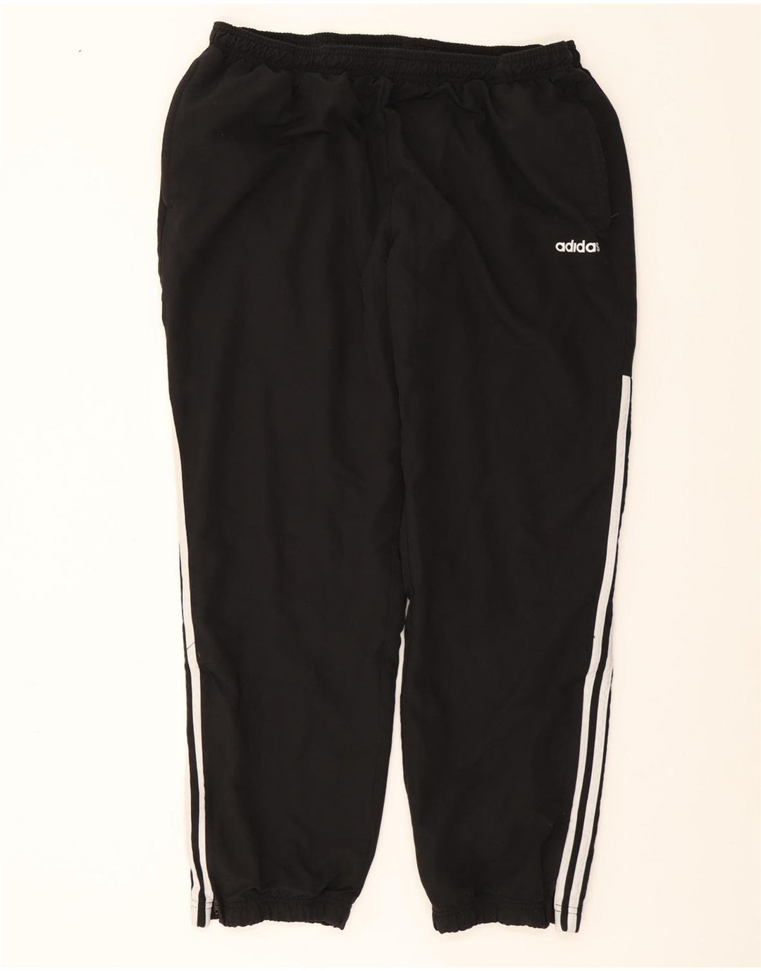 ADIDAS Boys Tracksuit Trousers Joggers 15-16 Years 2XL Black Polyester Vintage Adidas and Second-Hand Adidas from Messina Hembry 
