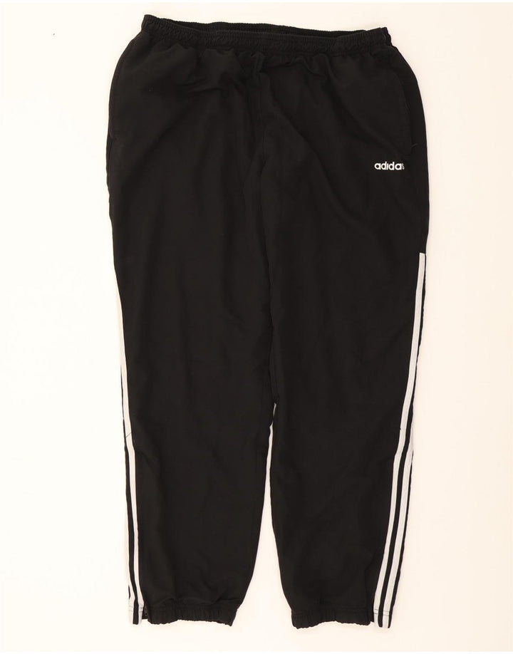 ADIDAS Boys Tracksuit Trousers Joggers 15-16 Years 2XL Black Polyester Vintage Adidas and Second-Hand Adidas from Messina Hembry 