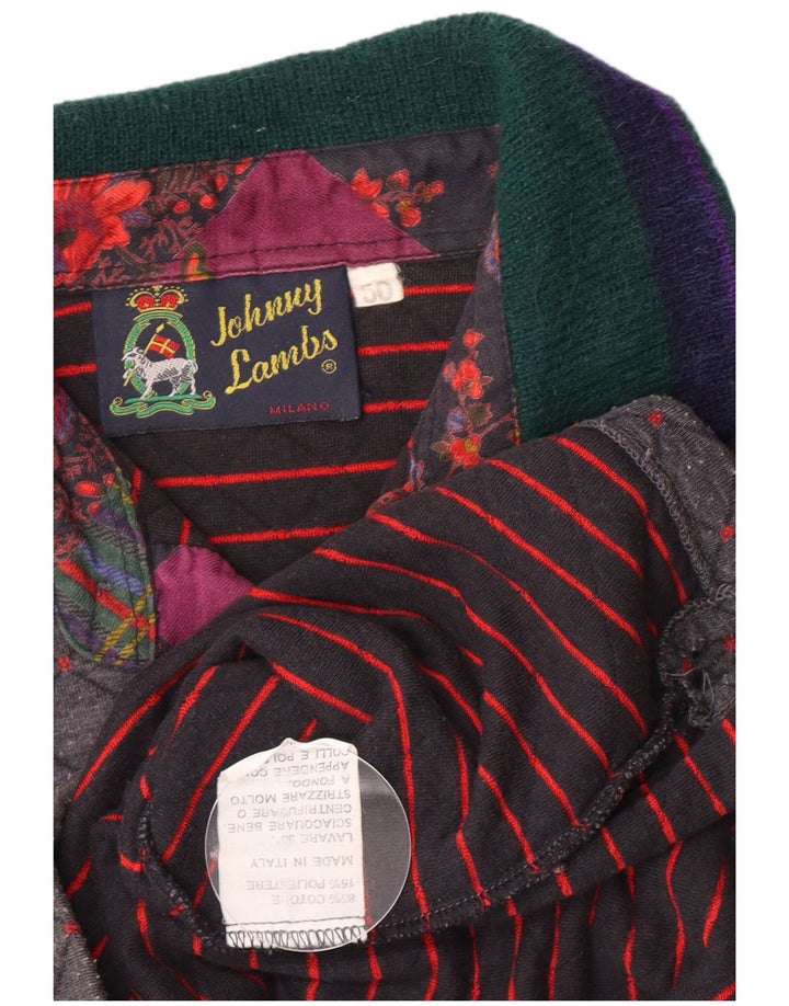 Johnny Lambs Herre Rugby Polo Shirt IT 50 Medium Grey Argyle/Diamond